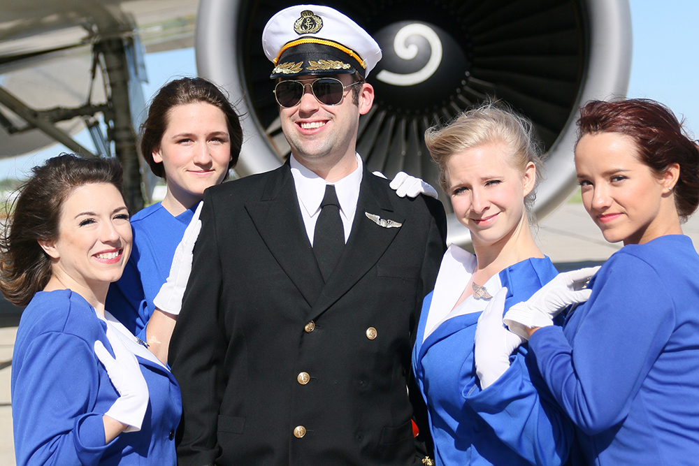 Publicity photograph on at Capital City Airport for Riverwalk Theatre