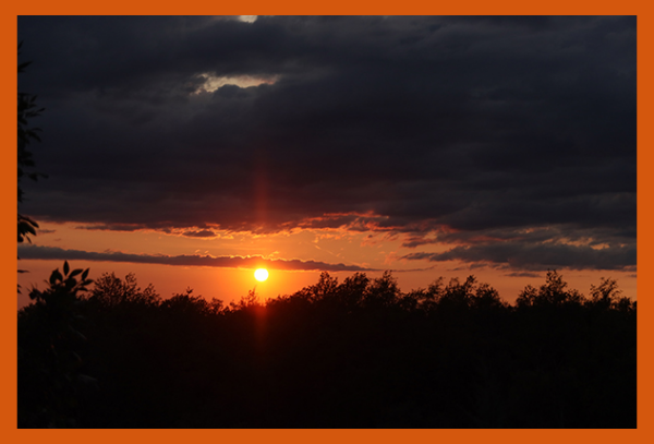 sunset at Granger Meadows in DeWitt Michigan