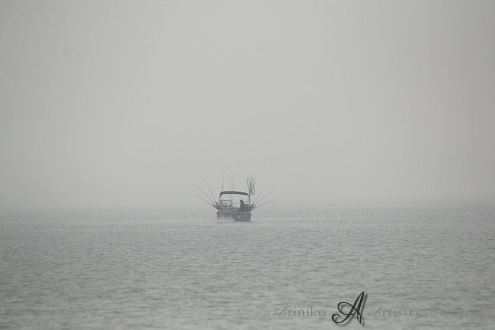 Boat on Lake Michigan