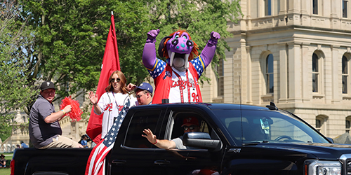 Fourth of July parade in downtown Lansing, Michigan