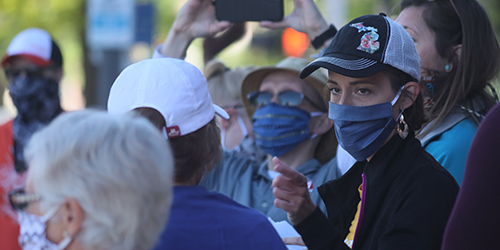 Downtown Lansing Inc Cleaning-Up after protests in Lansing, Michigan