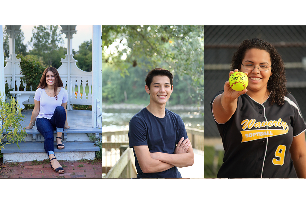 High School seniors posing for spring photography sessions