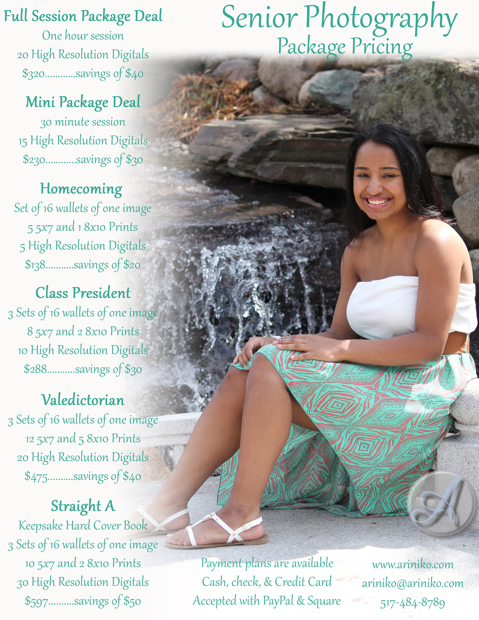 Senior Portraits Packages Pricing Guide