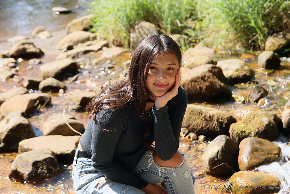 Posed near the run off "waterfall" near the Grand River