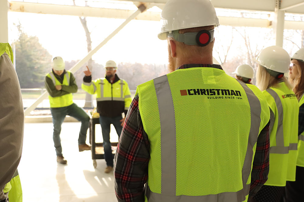 Christman workers at the Beam Signing event for the Techsmith building